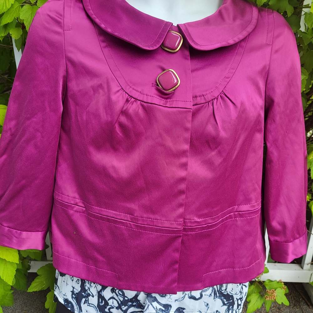 "Pretty in Pink" Cropped Blazer with Peter Pan Collar